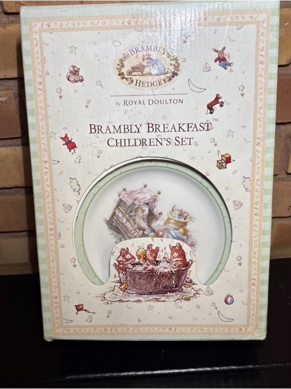Royal Doulton Brambly Hedge three-piece children's breakfast set New 2003